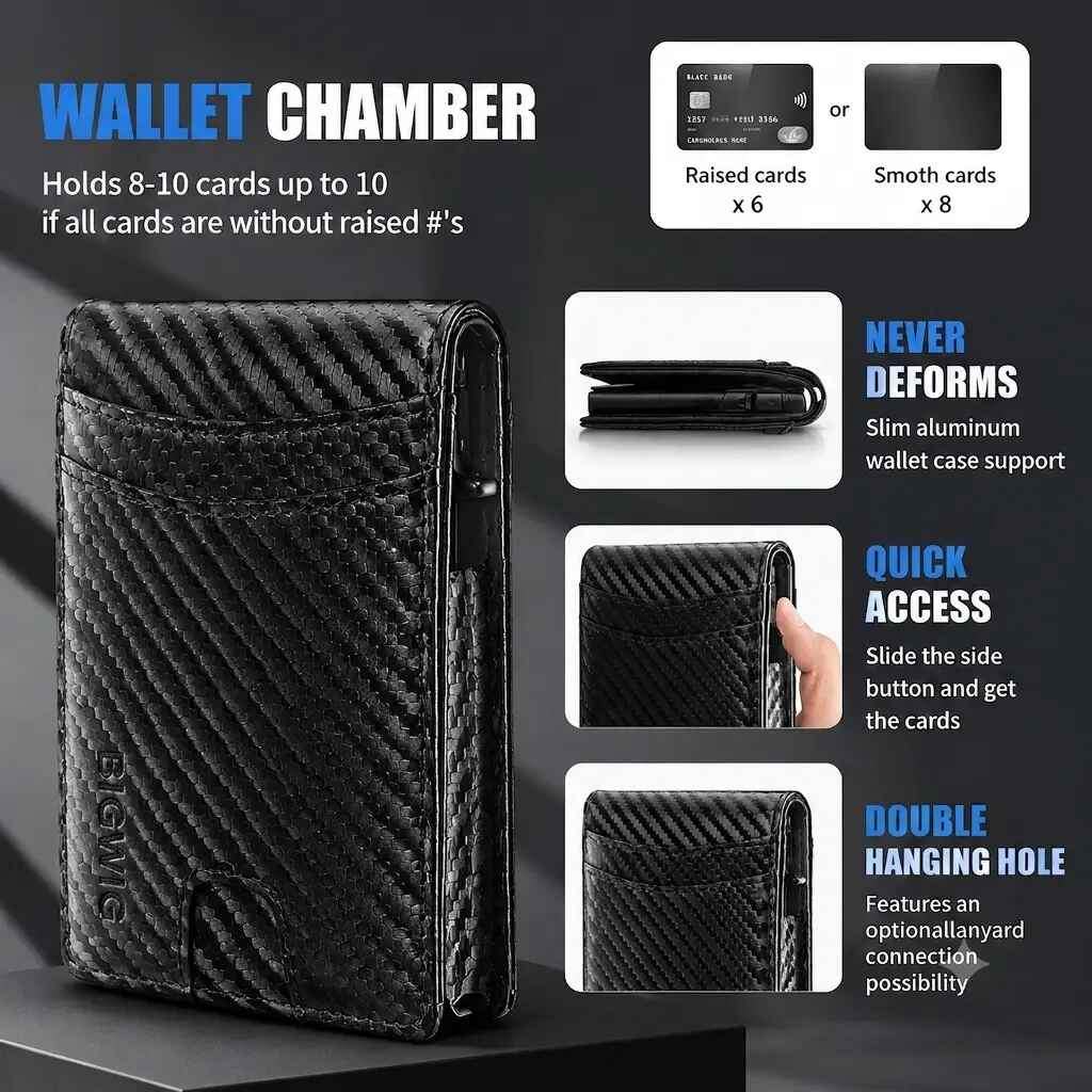 RFID Metal Pop-Up Men's Wallet