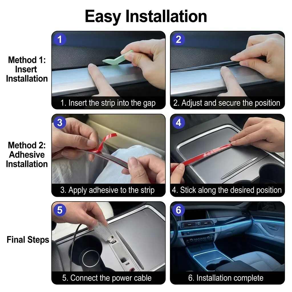 Music-Sync RGB Car Interior Lights