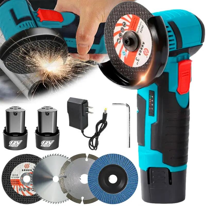 12V Brushless Angle Grinder Kit with 2 Batteries