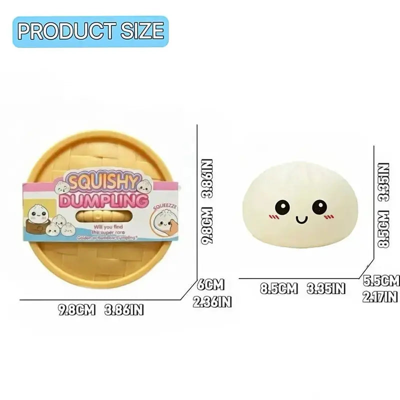 Expressive Big Dumpling Squishy - Blind Box, Mysecret Bun Fidget Toy