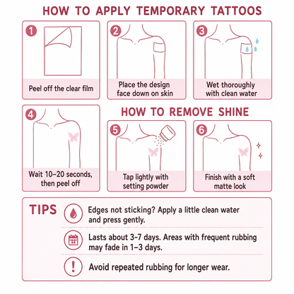 Power Daisy Temporary Tattoo Stickers