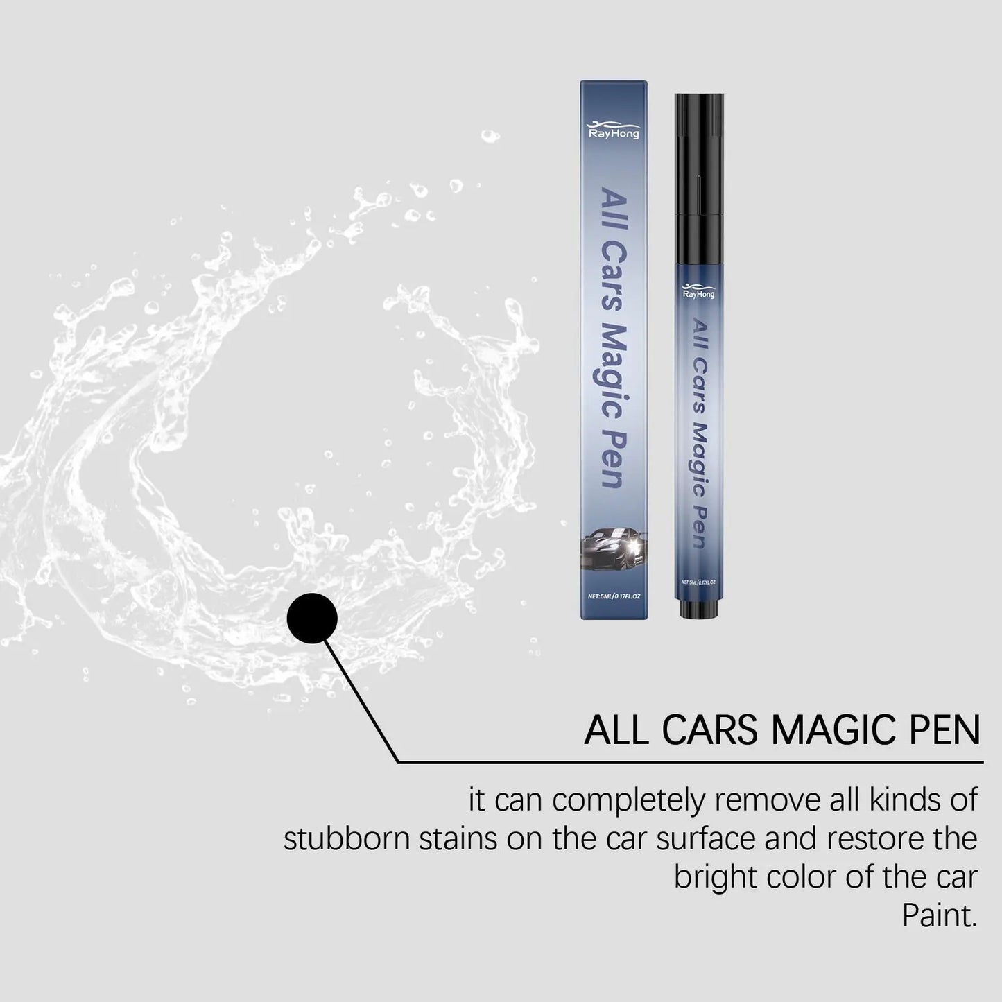 Magic Car Scratch Removal Pen | Easy DIY Auto Paint Touch-Up Pen | Quick Scratch Repair & Gloss Restoration | Portable Car Care Essential for All Vehicles