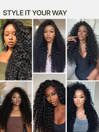 [Blend] Frodio 26" Veralux™ Blend Human Hair 3in1 Half Wig Ready To Wear Shaggy Waves Big Hair Curly Hair Wig
