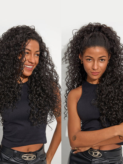 [Blend] Frodio 26" Veralux™ Blend Human Hair 3in1 Half Wig Ready To Wear Shaggy Waves Big Hair Curly Hair Wig