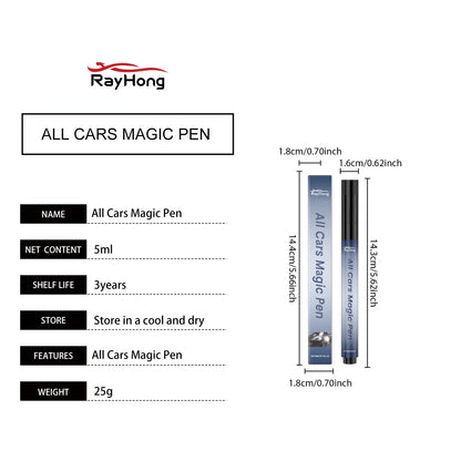 Magic Car Scratch Removal Pen | Easy DIY Auto Paint Touch-Up Pen | Quick Scratch Repair & Gloss Restoration | Portable Car Care Essential for All Vehicles