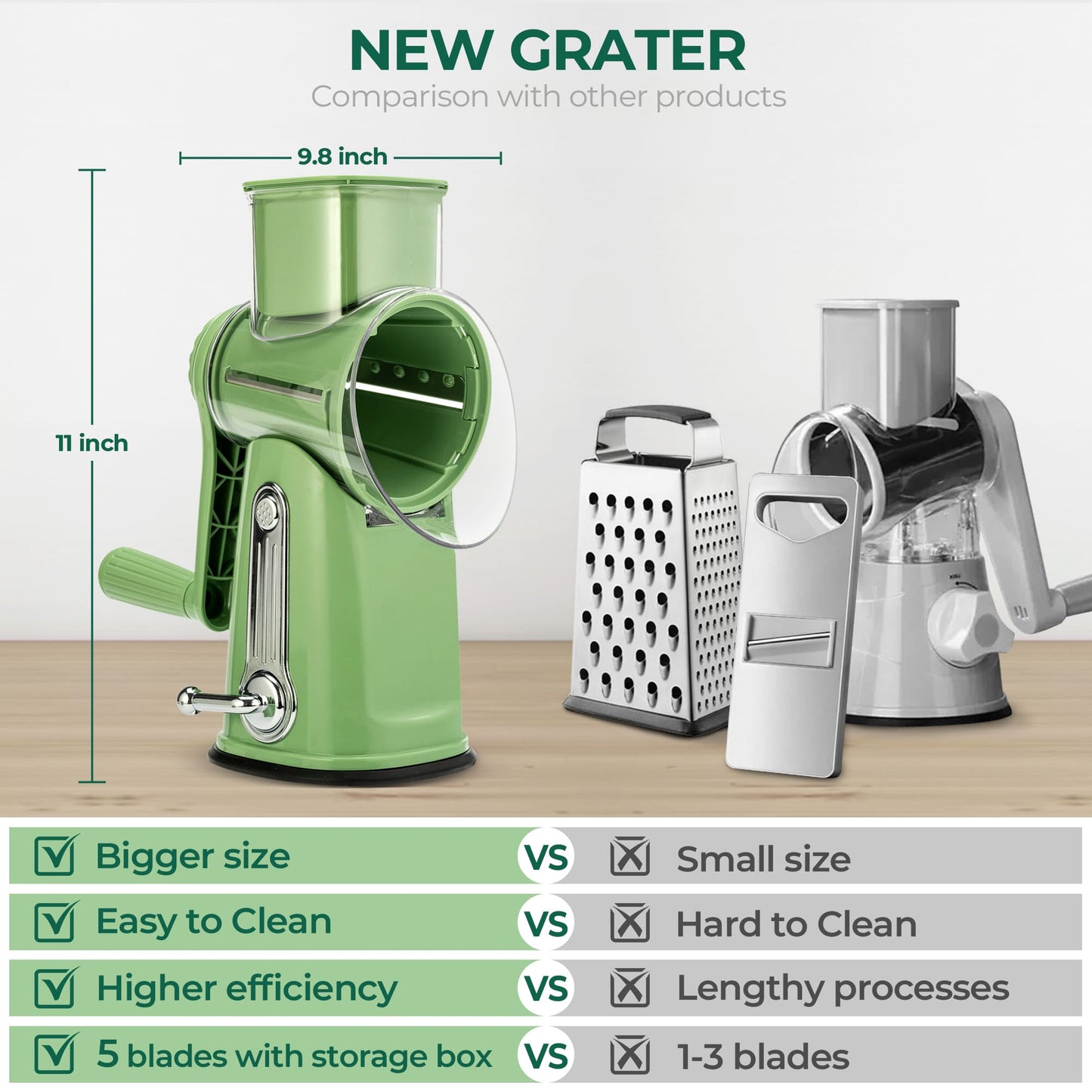 Vegetable Slicer and Grater for Kitchen
