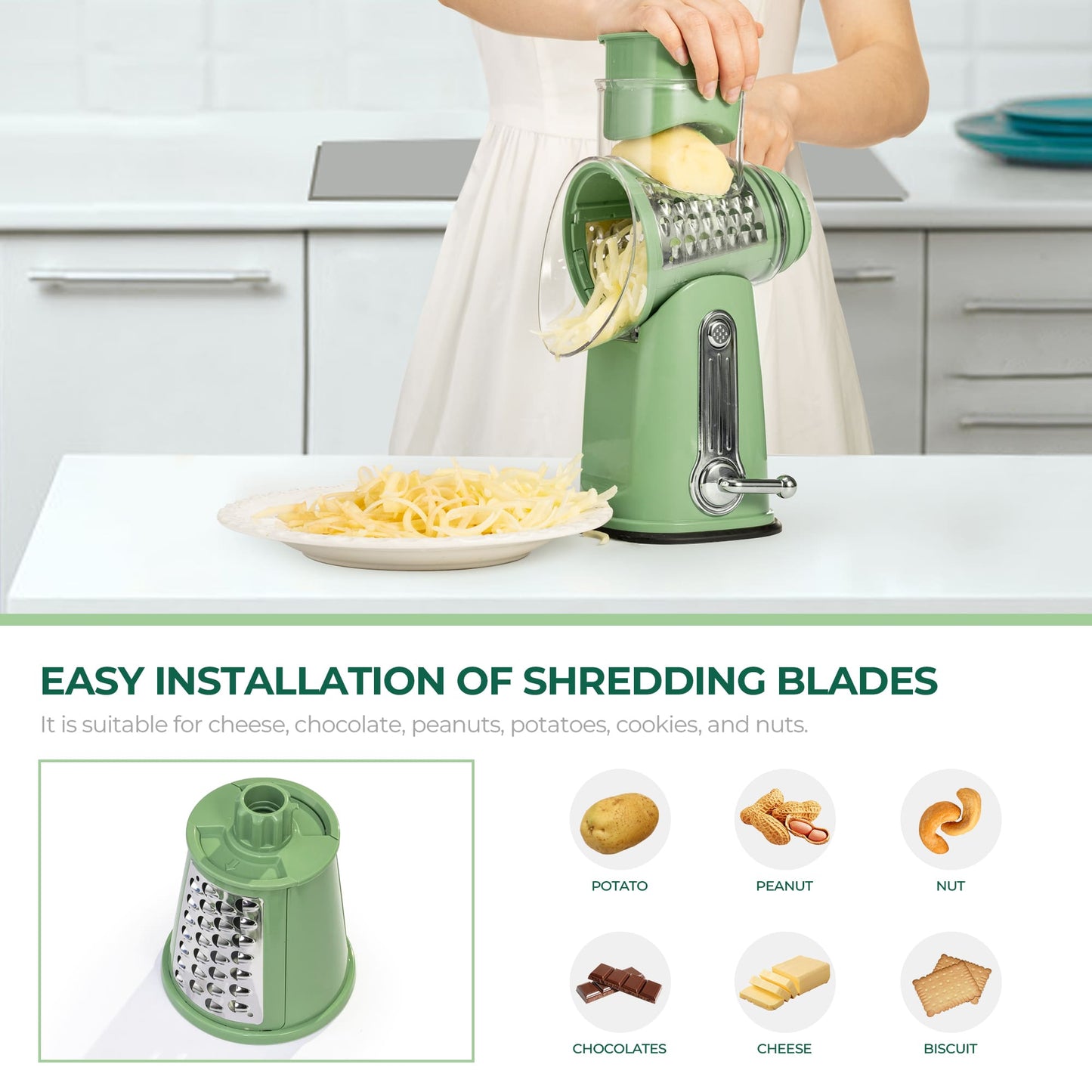 Vegetable Slicer and Grater for Kitchen