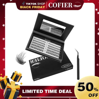 (100 Pcs) 【Hot Style】Cofier No Glue Lash Kit Jelly
