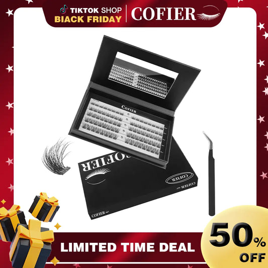 (100 Pcs) 【Hot Style】Cofier No Glue Lash Kit Jelly