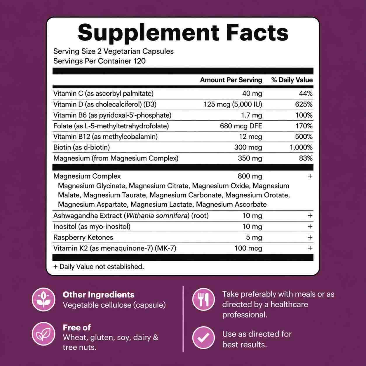 20-in-1 Magnesium Complex for Women Capsules