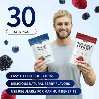 Doctor-Formulated Prostate & Nitric Oxide Chews – Restore Flow & Energy