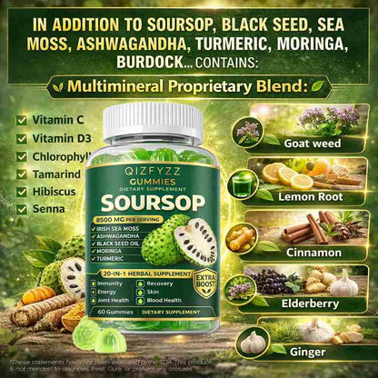20-Herb Soursop Immune Support Capsules