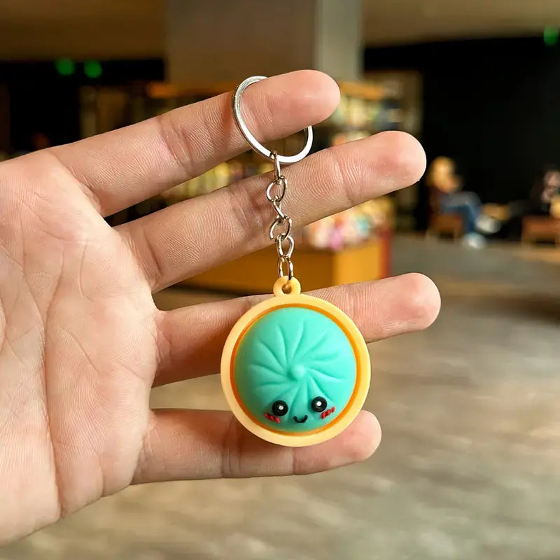 Squeeze Away Stress with the Light-Up Dumpling Fidget Keychain
