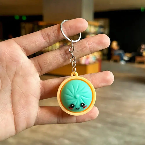 Squeeze Away Stress with the Light-Up Dumpling Fidget Keychain