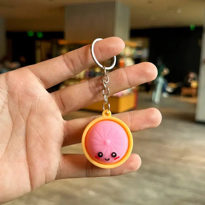 Squeeze Away Stress with the Light-Up Dumpling Fidget Keychain