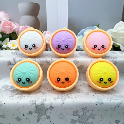 Squeeze Away Stress with the Light-Up Dumpling Fidget Keychain