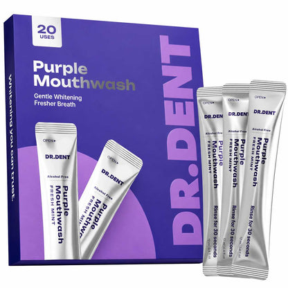 Cancel Yellow Stones in 30 Seconds with Purple Color Correcting Mouthwash
