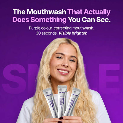 Cancel Yellow Stones in 30 Seconds with Purple Color Correcting Mouthwash