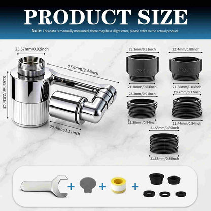 3D Swivel Faucet Aerator Filter Set - 360-Degree Rotatable