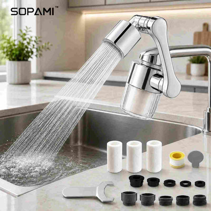 3D Swivel Faucet Aerator Filter Set - 360-Degree Rotatable