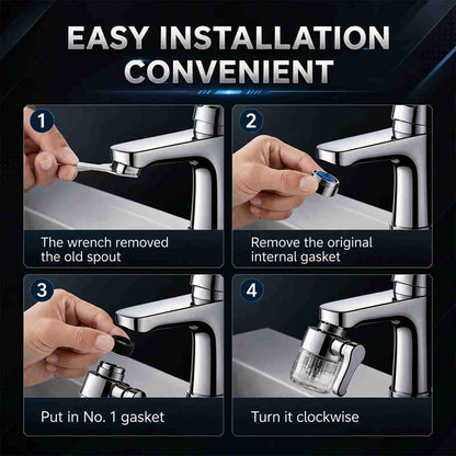 3D Swivel Faucet Aerator Filter Set - 360-Degree Rotatable
