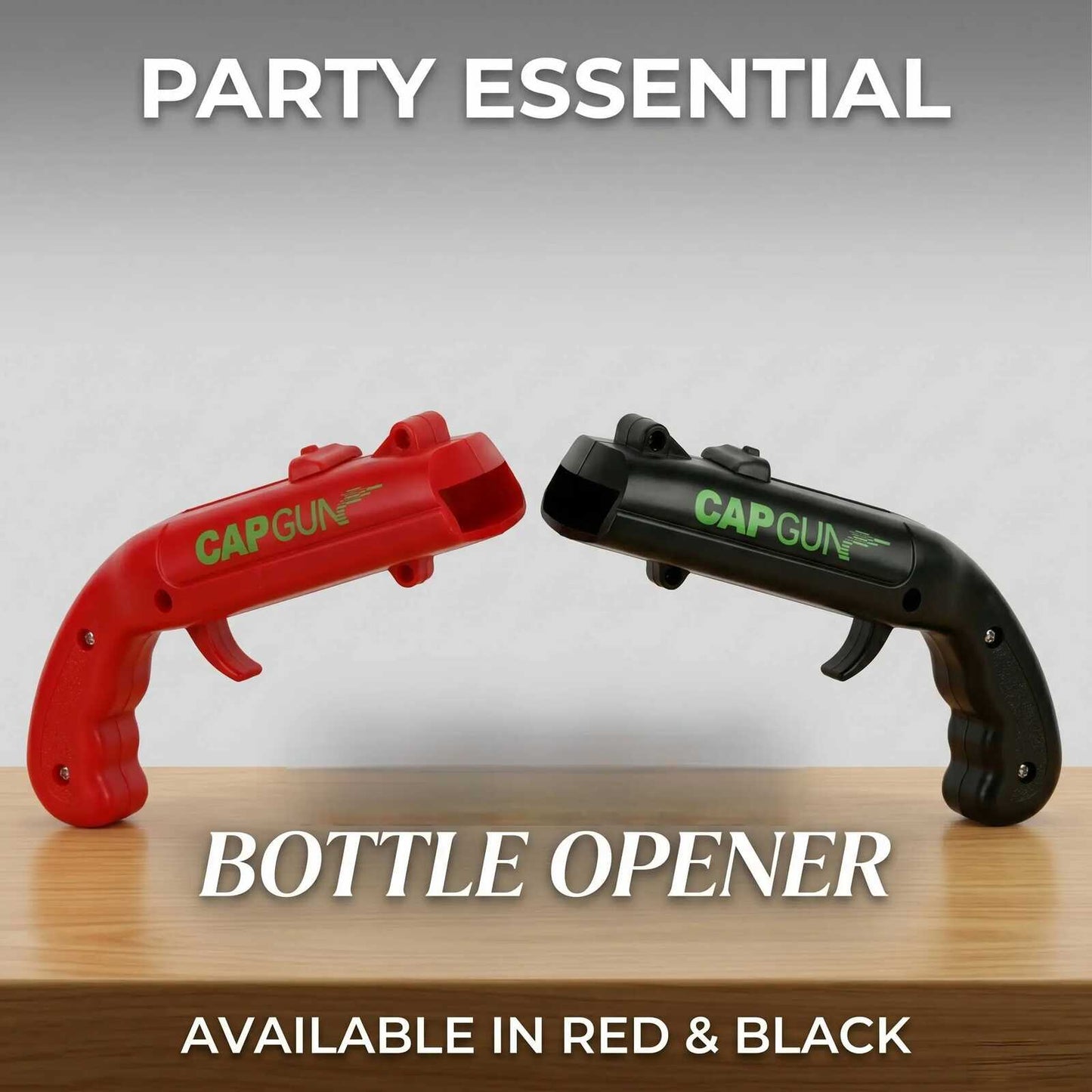 Red and black novelty bottle openers