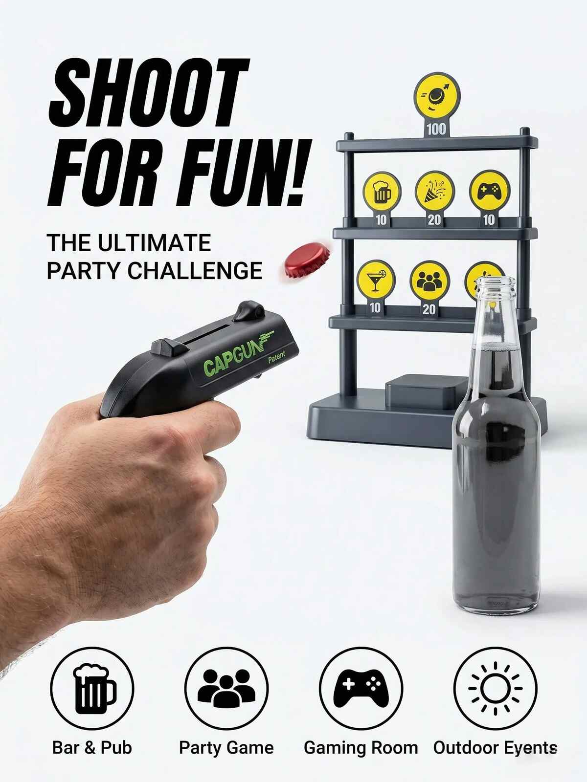 Novelty bottle opener party accessory