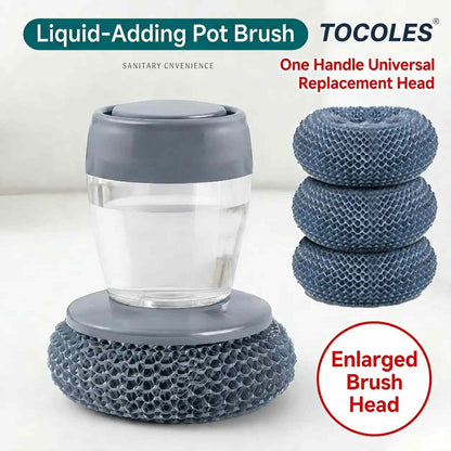 Soap-Dispensing Kitchen Cleaning Brush