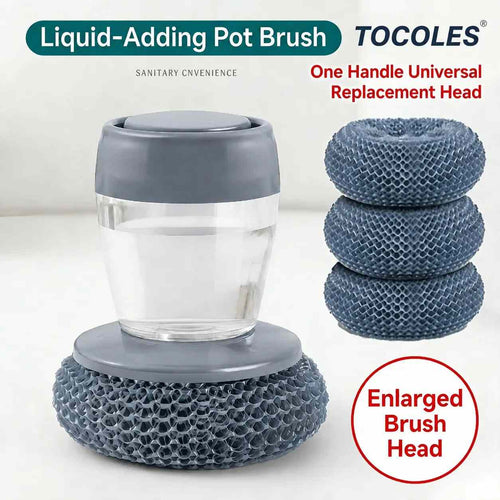 Soap-Dispensing Kitchen Cleaning Brush