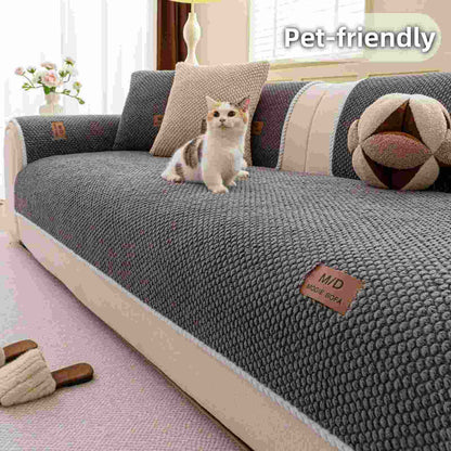 Non-Slip Plush Sofa Cushion Cover
