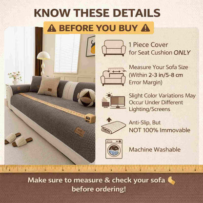Non-Slip Plush Sofa Cushion Cover