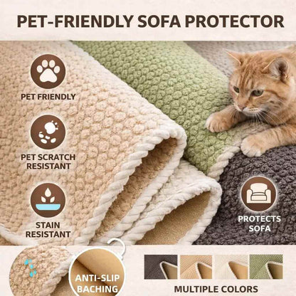 Non-Slip Plush Sofa Cushion Cover