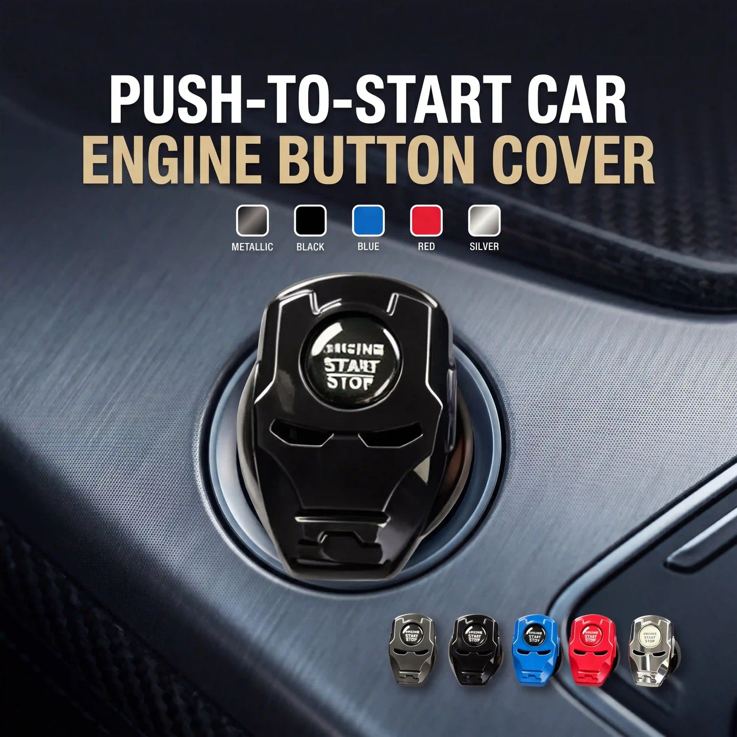 Futuristic Mecha Armor Push to Start Button Cover