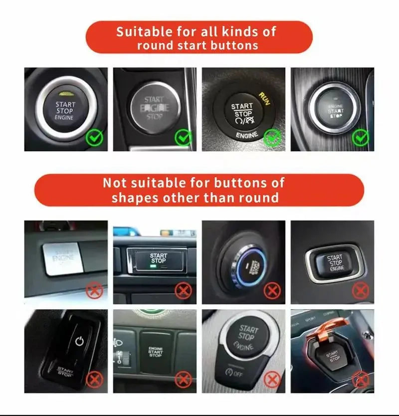 Futuristic Mecha Armor Push to Start Button Cover
