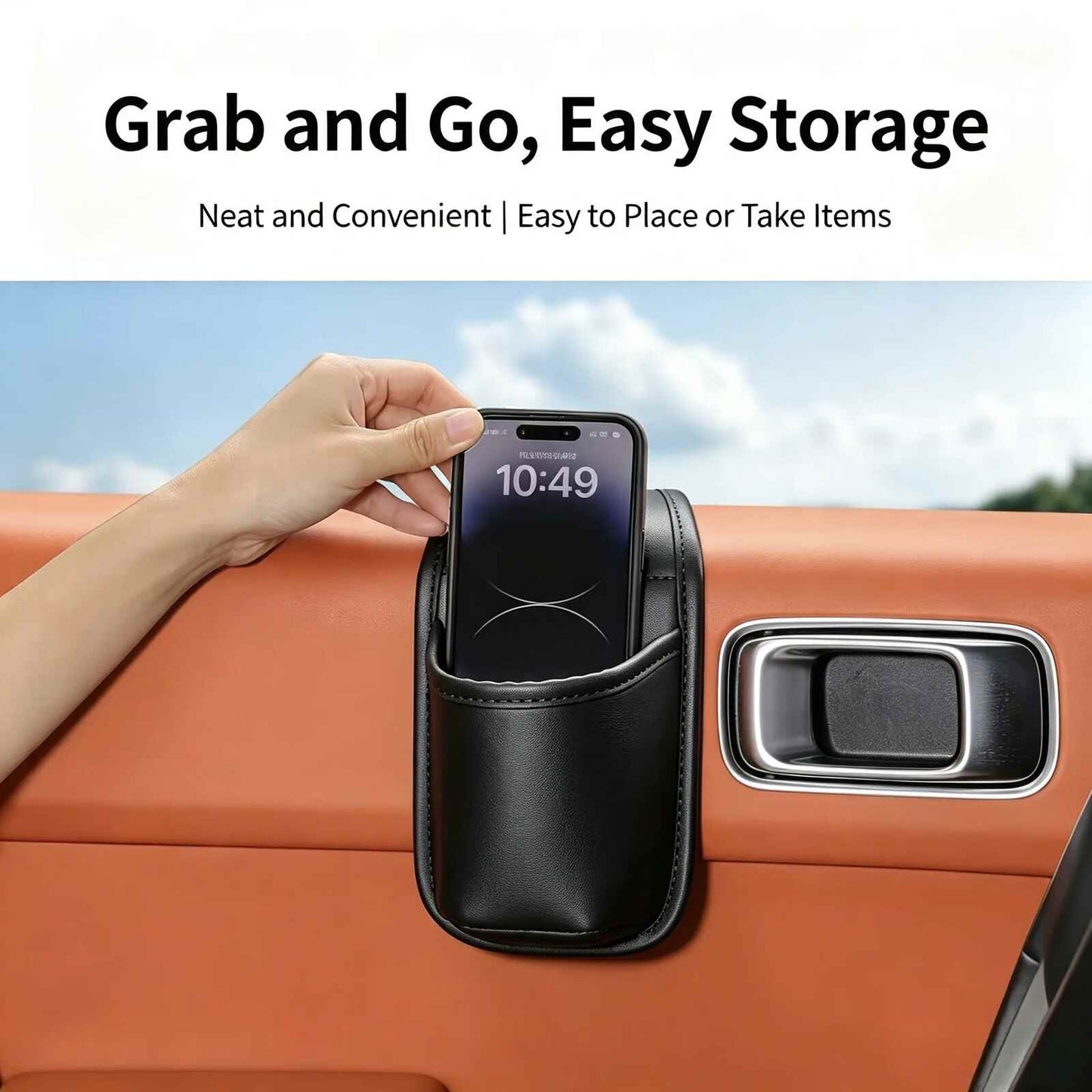 Double-Layer Adhesive Car Door Organizer