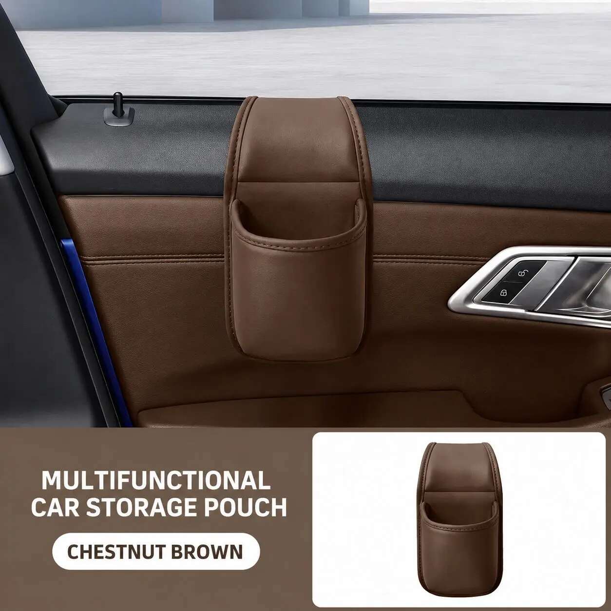 Double-Layer Adhesive Car Door Organizer