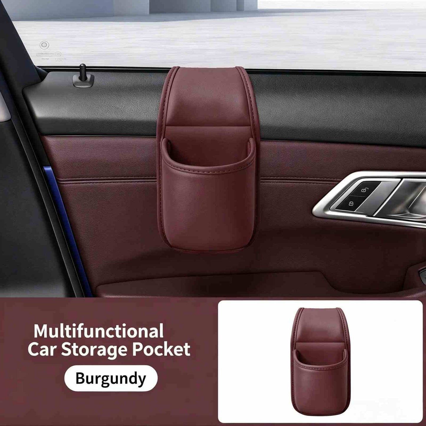 Double-Layer Adhesive Car Door Organizer