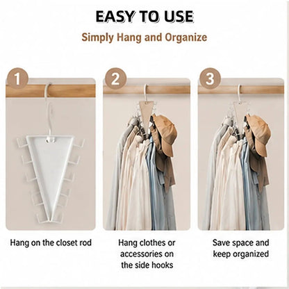 360° Rotating V-Shaped Closet Organizer