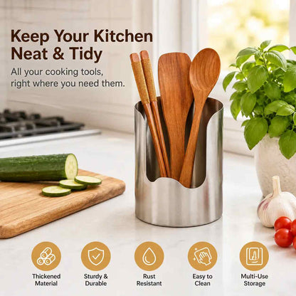 Thickened Stainless Steel Utensil Holder