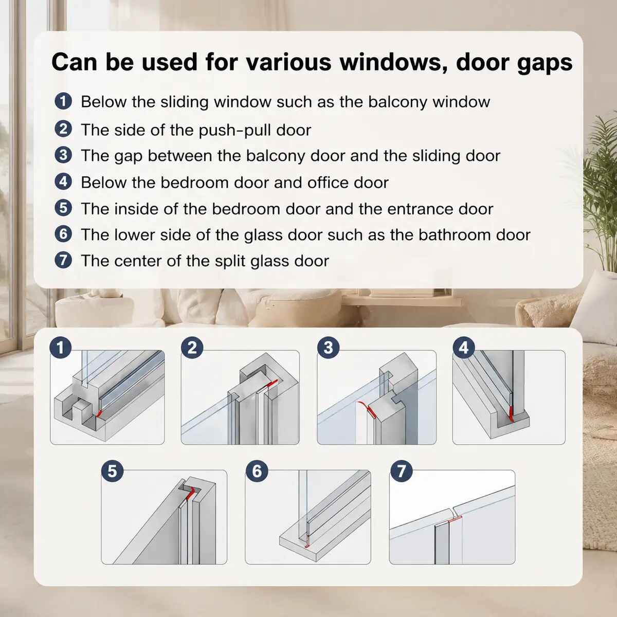 Door & Window Draft Seal Tape