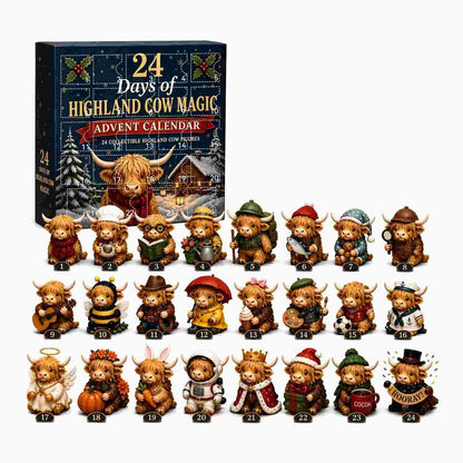 24-Day Highland Cow Christmas Advent Calendar