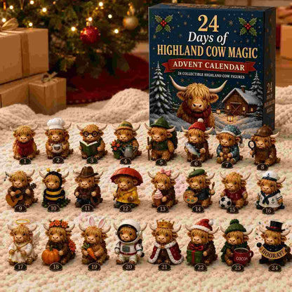 24-Day Highland Cow Christmas Advent Calendar