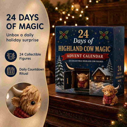 24-Day Highland Cow Christmas Advent Calendar
