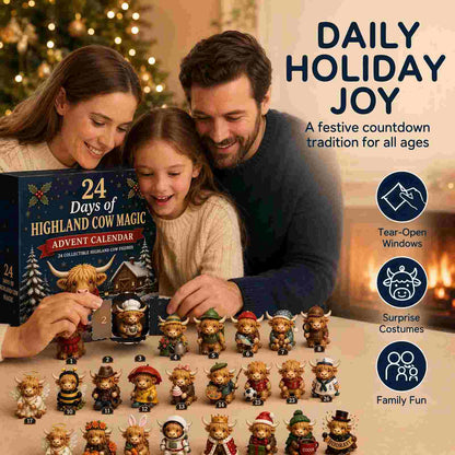 24-Day Highland Cow Christmas Advent Calendar