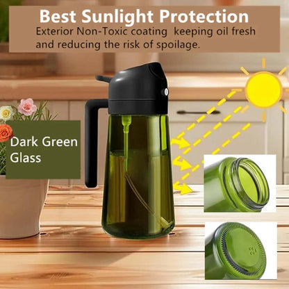 Dark Glass 2-in-1 Oil Sprayer Dispenser