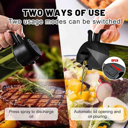 Dark Glass 2-in-1 Oil Sprayer Dispenser