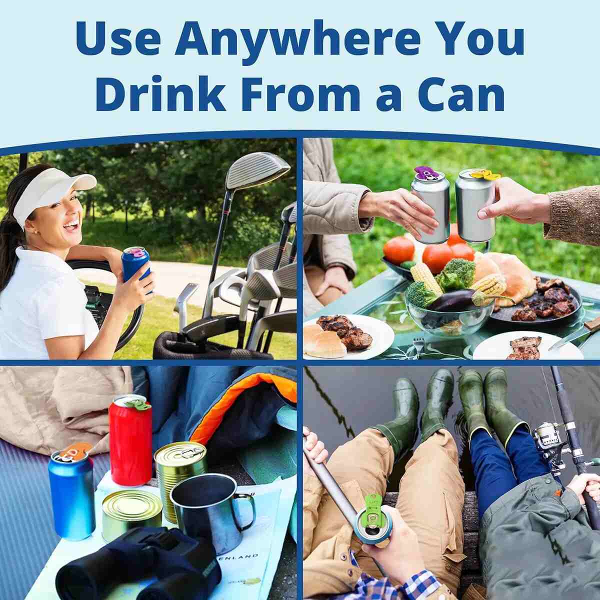 Bug-Proof Aluminum Can Lids 12-Pack
