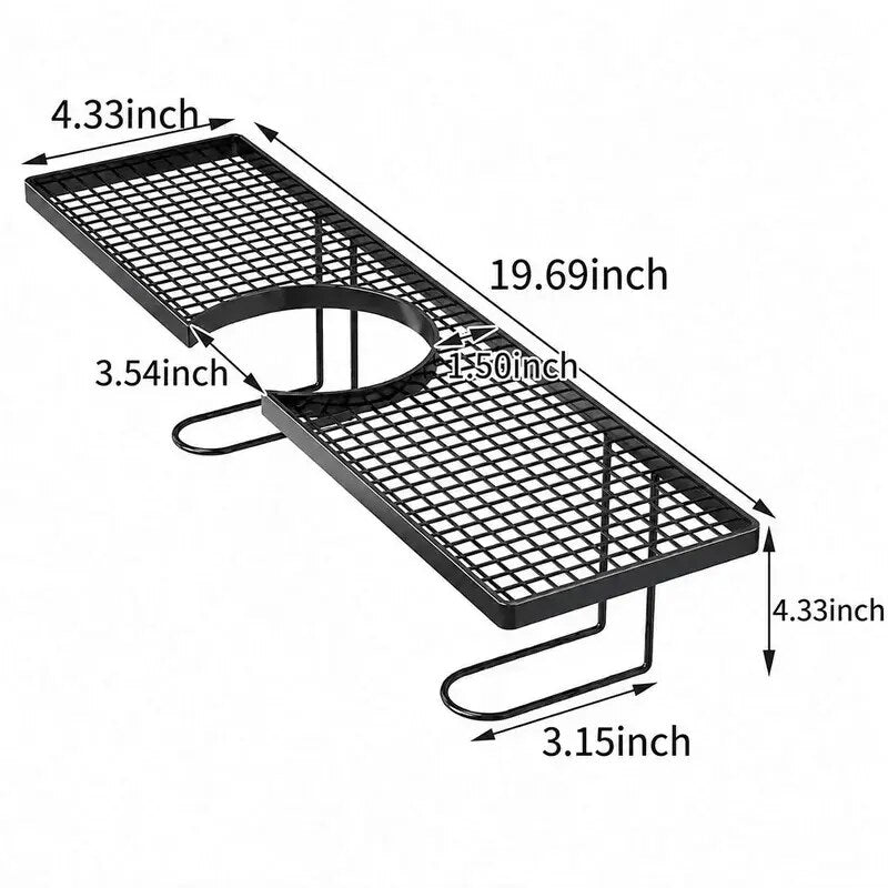 No-Drill Carbon Steel Bathroom Organizer