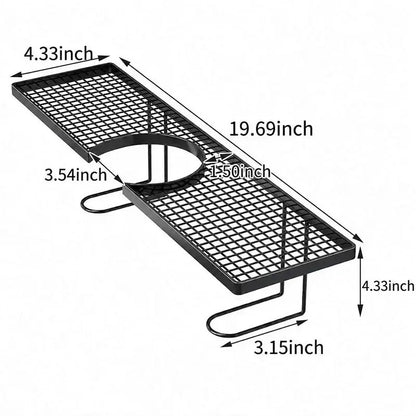 No-Drill Carbon Steel Bathroom Organizer