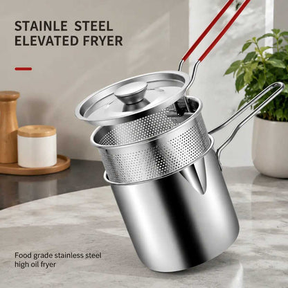 Single-Serve Stainless Steel Mini Deep Fryer Set
